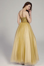 2023 Tulle Sweetheart A-Line/Princess Sequins Sleeveless Floor-Length Prom Dresses LSWD309274