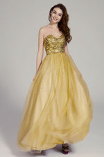 2023 Tulle Sweetheart A-Line/Princess Sequins Sleeveless Floor-Length Prom Dresses LSWD309274