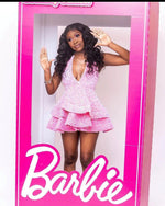 Ball Gown Sequins V-neck Layers Sleeveless Short Pink 2023 Sweet 16 Dress/Homecoming Dresses LSHCD27997